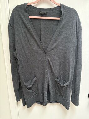 Banana Republic Merino Wool Dark Gray Cardigan